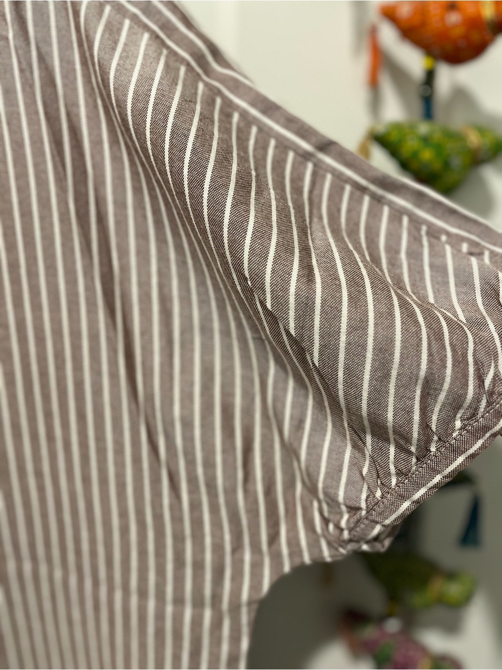 Lola River Striped Top, Large, NWT, Brown Cream - Picture 7 of 7